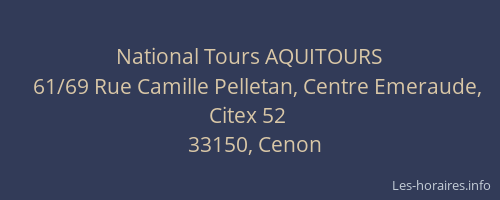 National Tours AQUITOURS