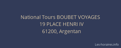 National Tours BOUBET VOYAGES