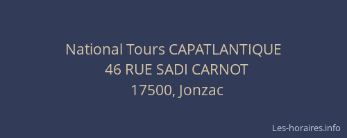 National Tours CAPATLANTIQUE