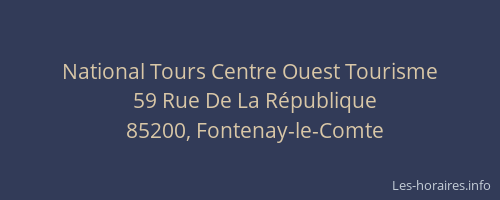 National Tours Centre Ouest Tourisme
