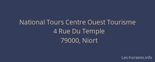 National Tours Centre Ouest Tourisme
