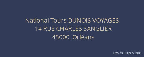 National Tours DUNOIS VOYAGES