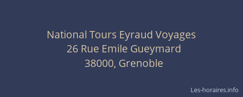 National Tours Eyraud Voyages