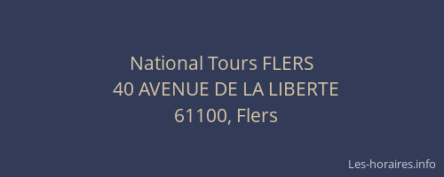 National Tours FLERS