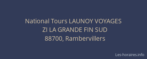National Tours LAUNOY VOYAGES
