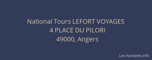 National Tours LEFORT VOYAGES