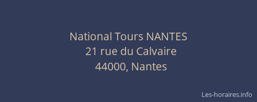 National Tours NANTES