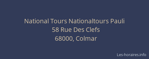 National Tours Nationaltours Pauli