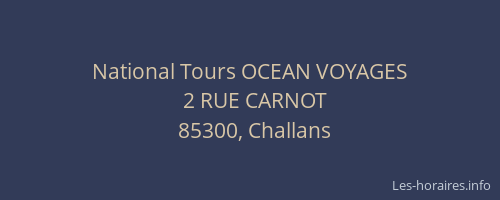 National Tours OCEAN VOYAGES