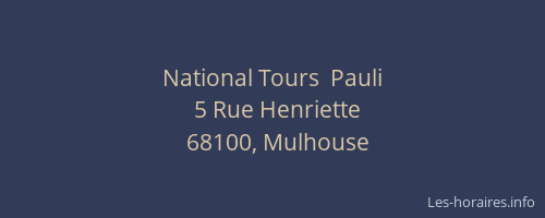 National Tours  Pauli