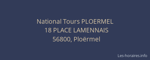 National Tours PLOERMEL