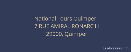 National Tours Quimper