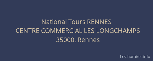 National Tours RENNES