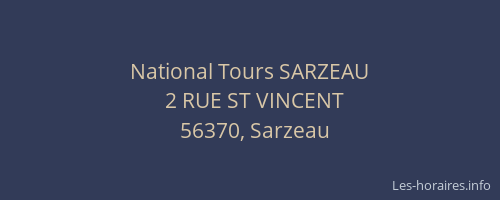 National Tours SARZEAU
