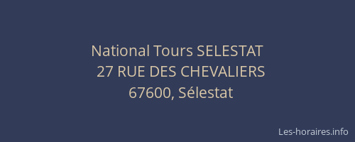 National Tours SELESTAT