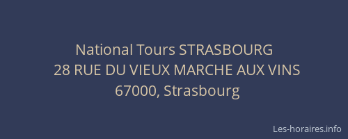 National Tours STRASBOURG