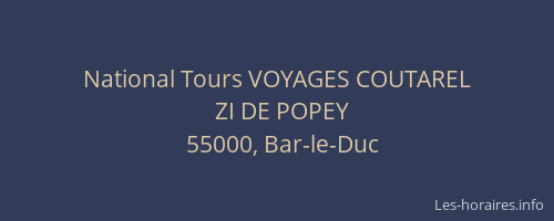 National Tours VOYAGES COUTAREL