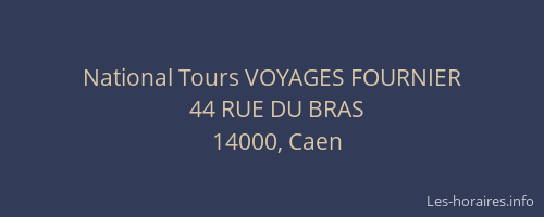 National Tours VOYAGES FOURNIER
