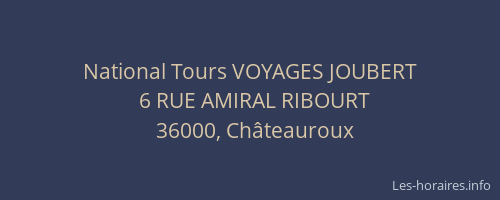 National Tours VOYAGES JOUBERT
