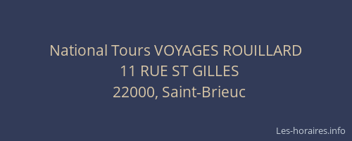 National Tours VOYAGES ROUILLARD