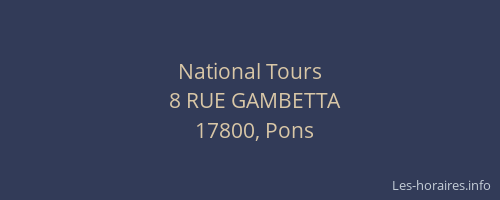 National Tours