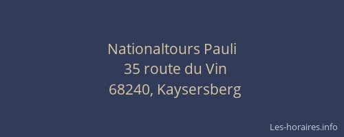Nationaltours Pauli