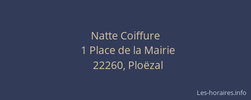 Natte Coiffure
