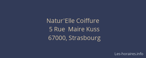 Natur'Elle Coiffure