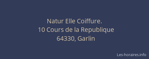 Natur Elle Coiffure.
