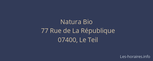Natura Bio