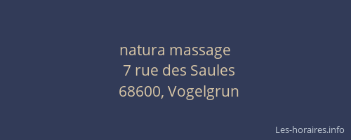 natura massage