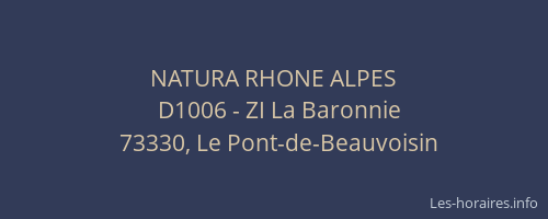 NATURA RHONE ALPES