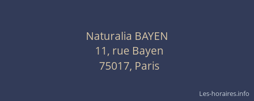 Naturalia BAYEN