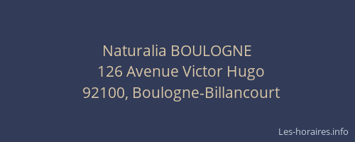 Naturalia BOULOGNE