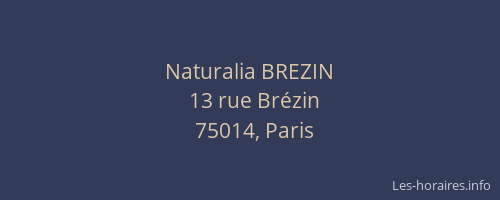 Naturalia BREZIN