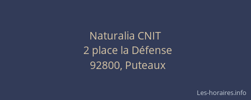 Naturalia CNIT