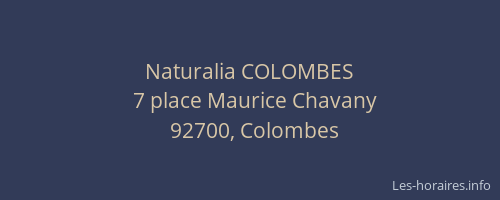 Naturalia COLOMBES