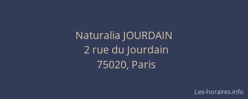 Naturalia JOURDAIN