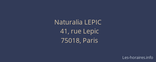 Naturalia LEPIC