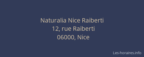 Naturalia Nice Raiberti