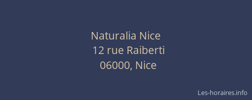 Naturalia Nice