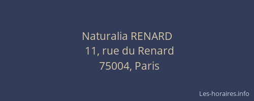 Naturalia RENARD