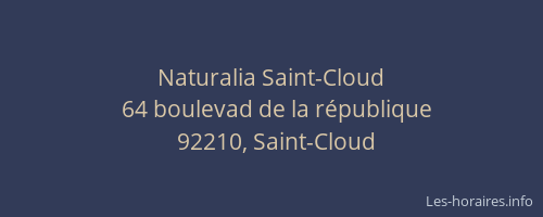 Naturalia Saint-Cloud