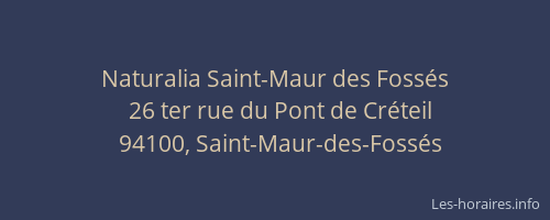 Naturalia Saint-Maur des Foss&eacute;s