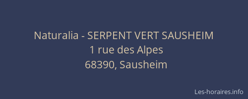 Naturalia - SERPENT VERT SAUSHEIM