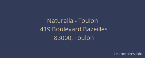 Naturalia - Toulon