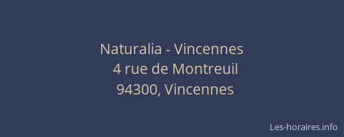Naturalia - Vincennes