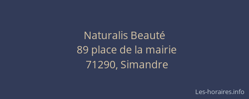 Naturalis Beaut&eacute;
