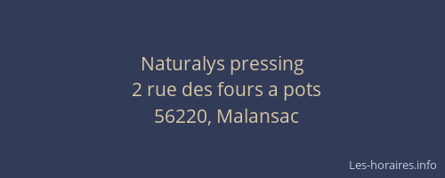 Naturalys pressing