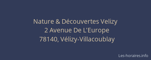 Nature & D&eacute;couvertes Velizy